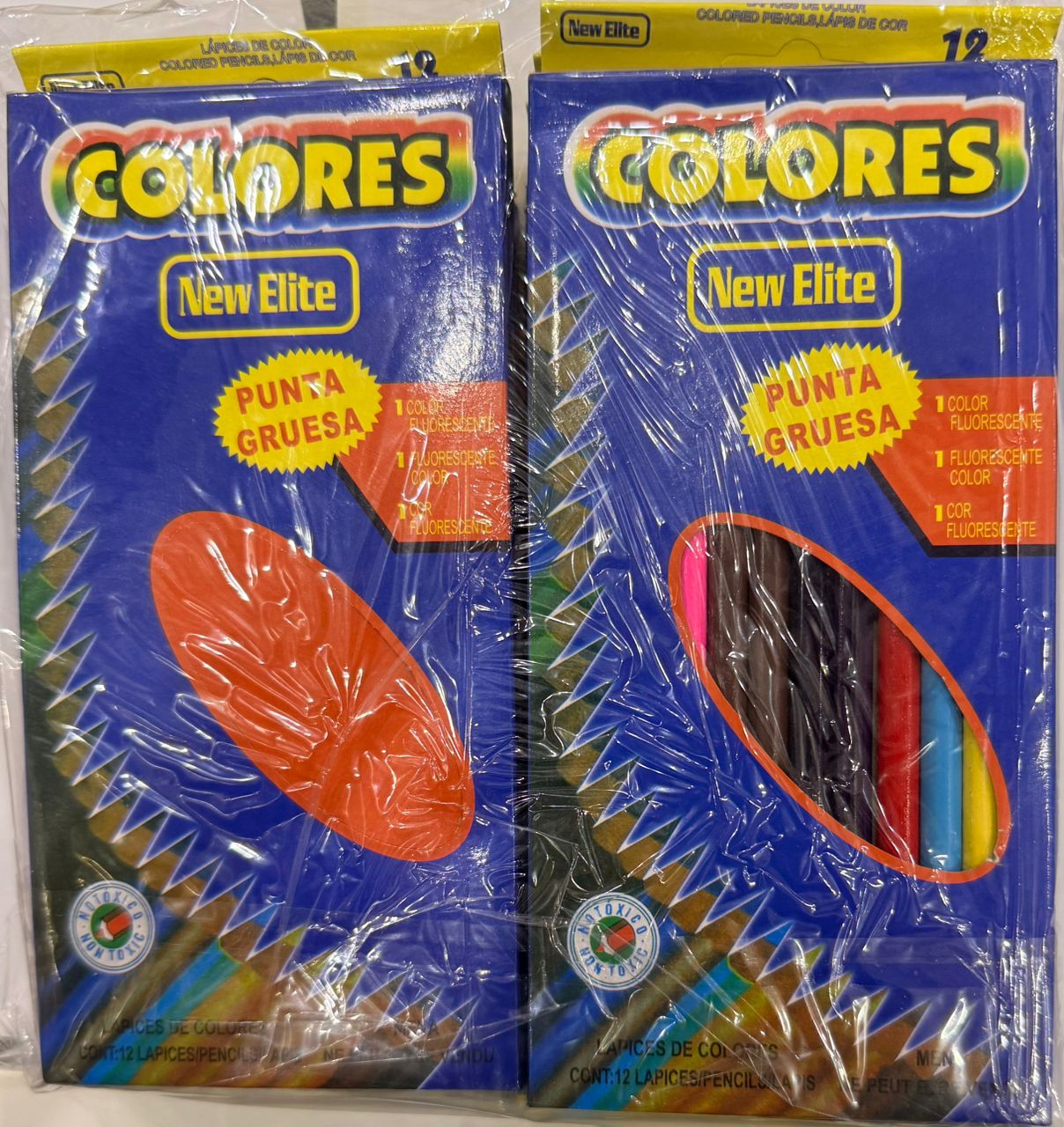 Crayons de couleurs large 12 couleurs