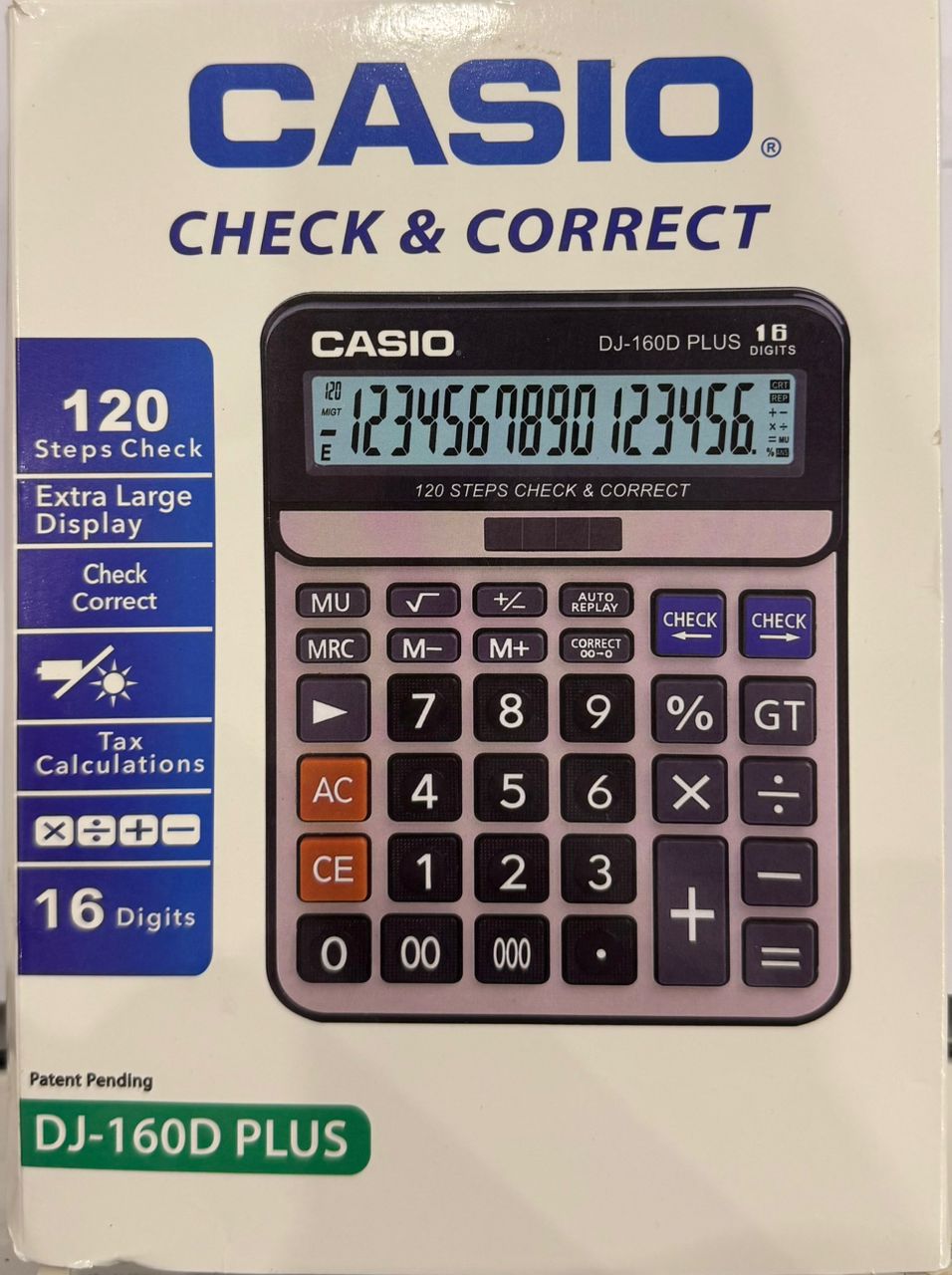 Calculatrice Casio 120 Steps Check